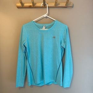 Women’s Light Blue Long Sleeve New Balance Shirt